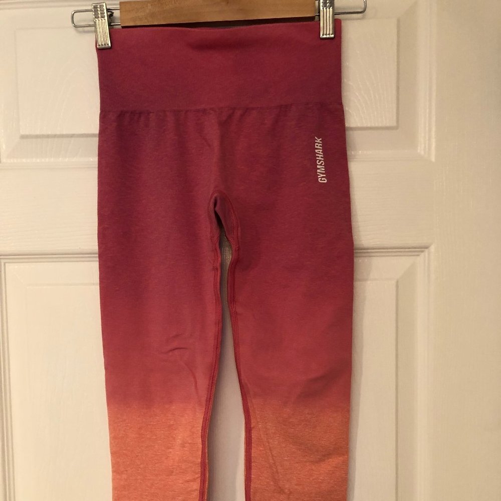 NWOT Gymshark Ombre Pink and Orange Leggings
